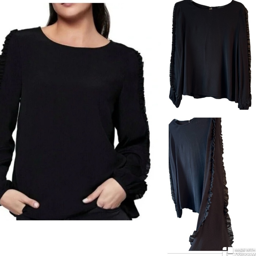 Anthropologie Sanctuary ruffle sleeve top